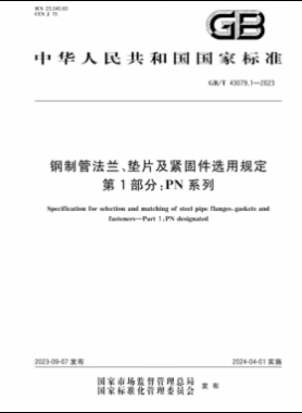 鋼制管法蘭、墊片及緊固件選用規(guī)定 第1部分：PN系列國標/T 43079.1-2023